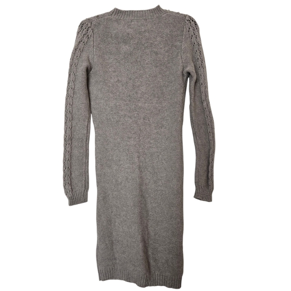 Kenar Gray 100% Merino Wool Sweater Dress with Embellishments size XS - Picture 3 of 10